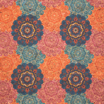 Flower Pattern Cork Fabric Sheet Korkstoff Cof-310