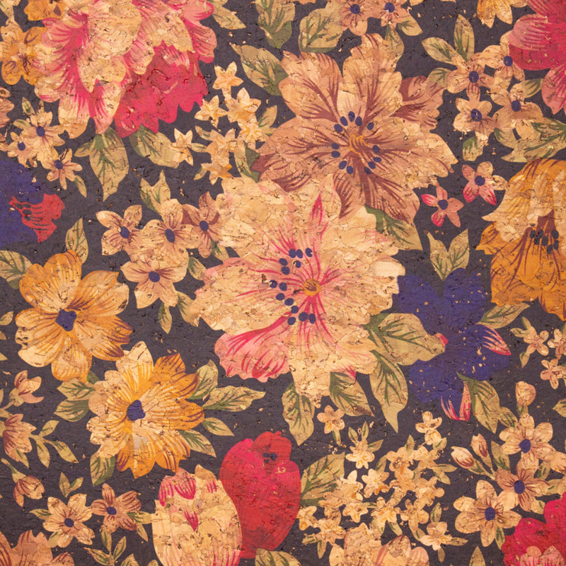 Flower Patterns Cork Fabric Cof-372 Cork