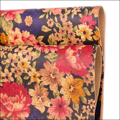 Flower Patterns Cork Fabric Cof-372 Cork