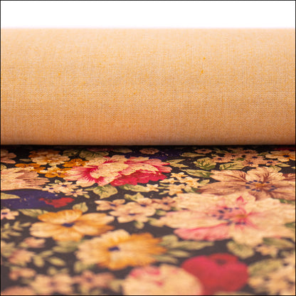 Flower Patterns Cork Fabric Cof-372 Cork