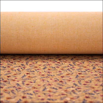 Flowers And Grass Pattern Cork Fabric Cof-390 Cork