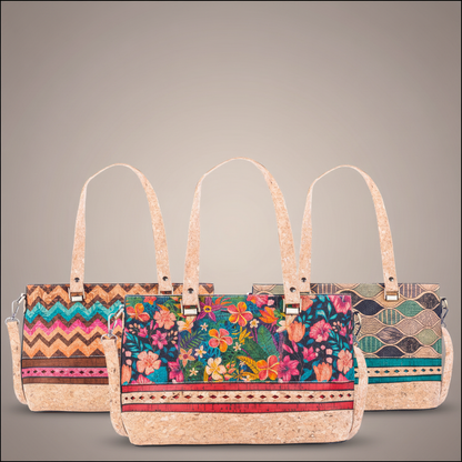 Four Printed Cork Tote Bags Professional Photo