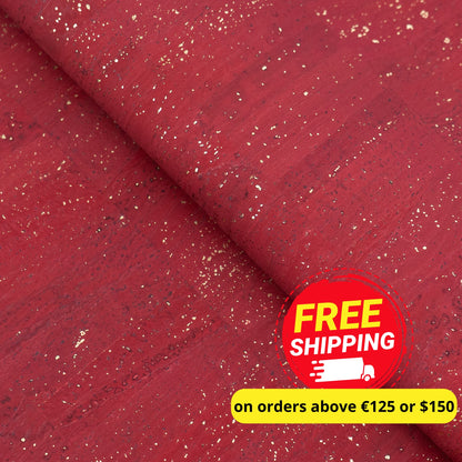 Burgundy Natural Cork Fabric – 2026NEW GENERATION BACKING COF-812