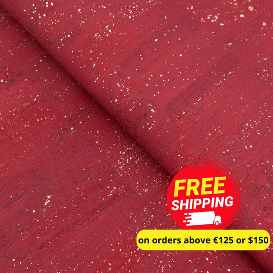 Burgundy Natural Cork Fabric – 2026NEW GENERATION BACKING COF-812