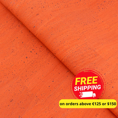 Bright Orange Natural Cork Fabric – 2026NEW GENERATION BACKING COF-821