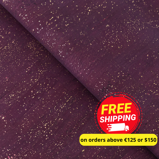 Plum Purple Natural Cork Fabric – 2026NEW GENERATION BACKING COF-810