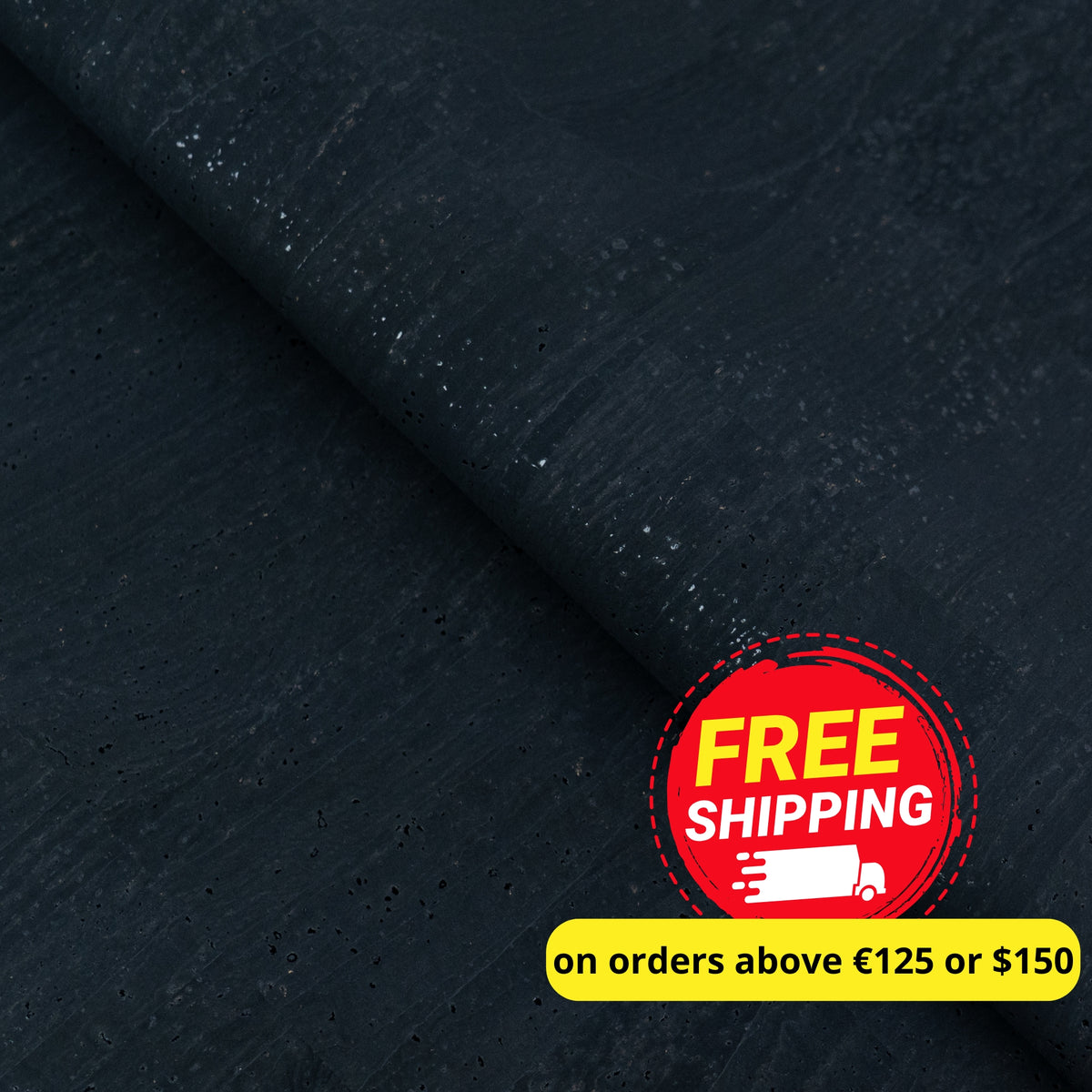 Black Natural Cork Fabric – 2026NEW GENERATION BACKING COF-823