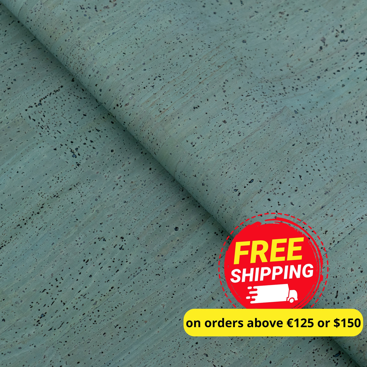 Forest Green Natural Cork Fabric – 2026NEW GENERATION BACKING COF-813