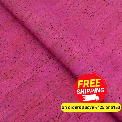 Fuchsia Heavyweight Natural Cork Fabric (580g) – 2026NEW GENERATION BACKING COF-815