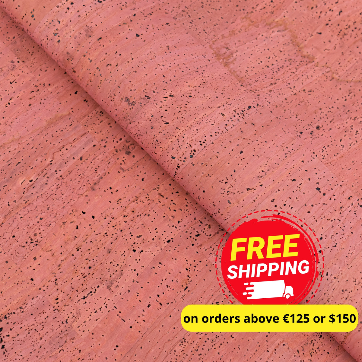 Blush Pink Natural Cork Fabric – 2026NEW GENERATION BACKING COF-817