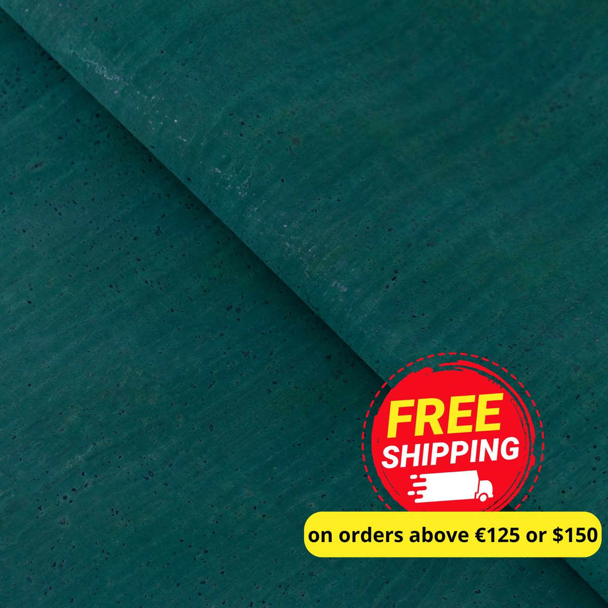 Emerald Green Natural Cork Fabric – 2026NEW GENERATION BACKING COF-807