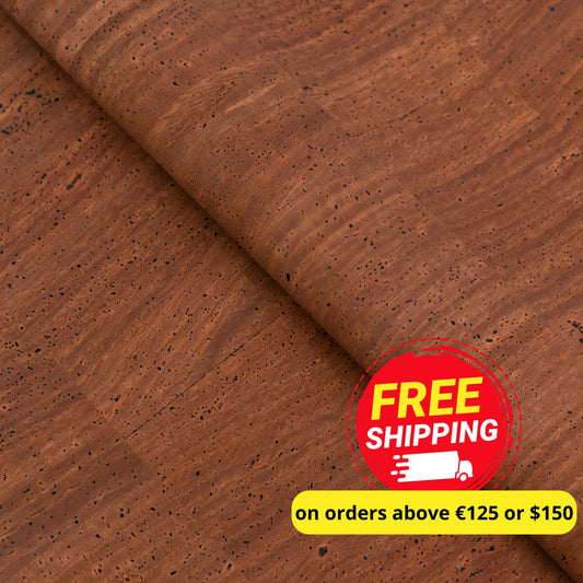 Dark Brown Natural Cork Fabric – 2026NEW GENERATION BACKING COF-819