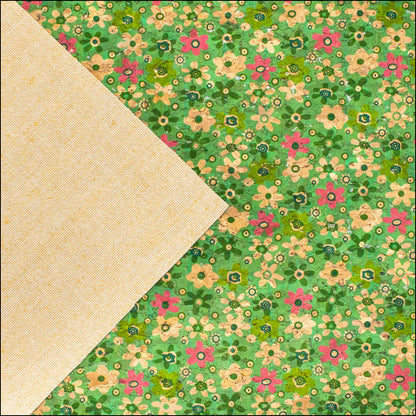 Garden Floral Cork Fabric Cof-347-A Cork Fabric