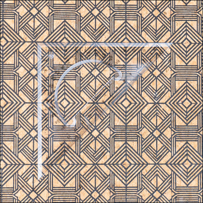 Geometric Collection - Square and Straight Lines Pattern Cork Fabric COF-739 1/2M (138*50 cm / 54*19 inches) cork fabric