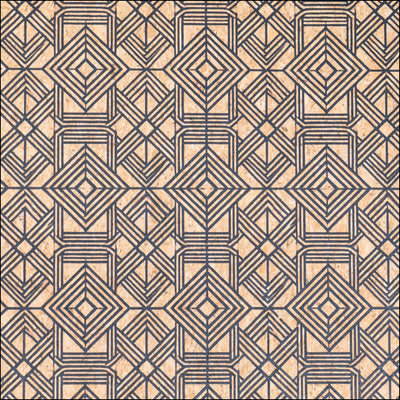 Geometric Collection - Square and Straight Lines Pattern Cork Fabric COF-739 1/2M (138*50 cm / 54*19 inches) cork fabric