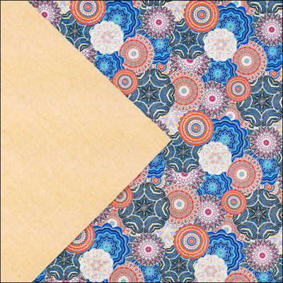 Geometric Mandala Cork Fabric COF-627 cork fabric