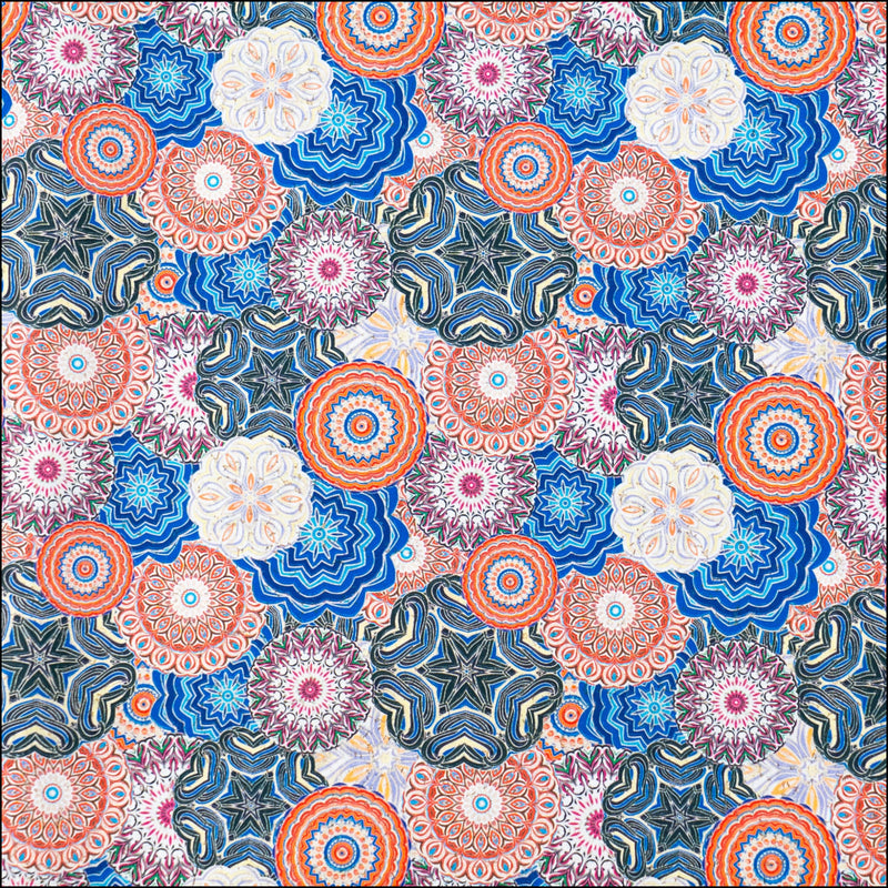 Geometric Mandala Cork Fabric COF-627 cork fabric