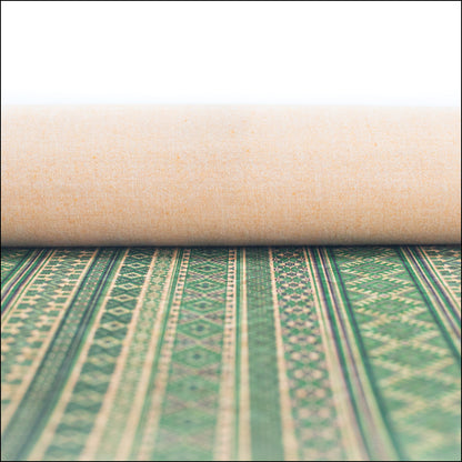 Geometric Pattern With Ethnic Motifs Cork Fabric Cof-239 Cork Fabric