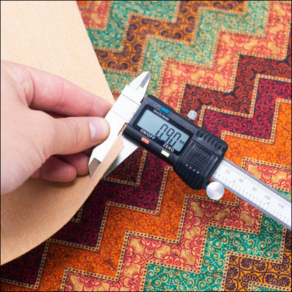 Geometric Wavy Stripes Colourful Flowers Cork Fabric Cof-265 Cork Fabric