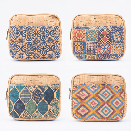 Cork coin purse pattern wallet BAGF-001（5units）