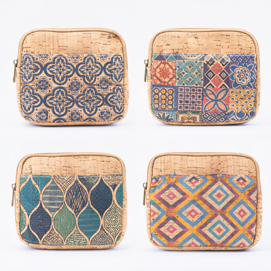 Cork coin purse pattern wallet BAGF-001（5units）