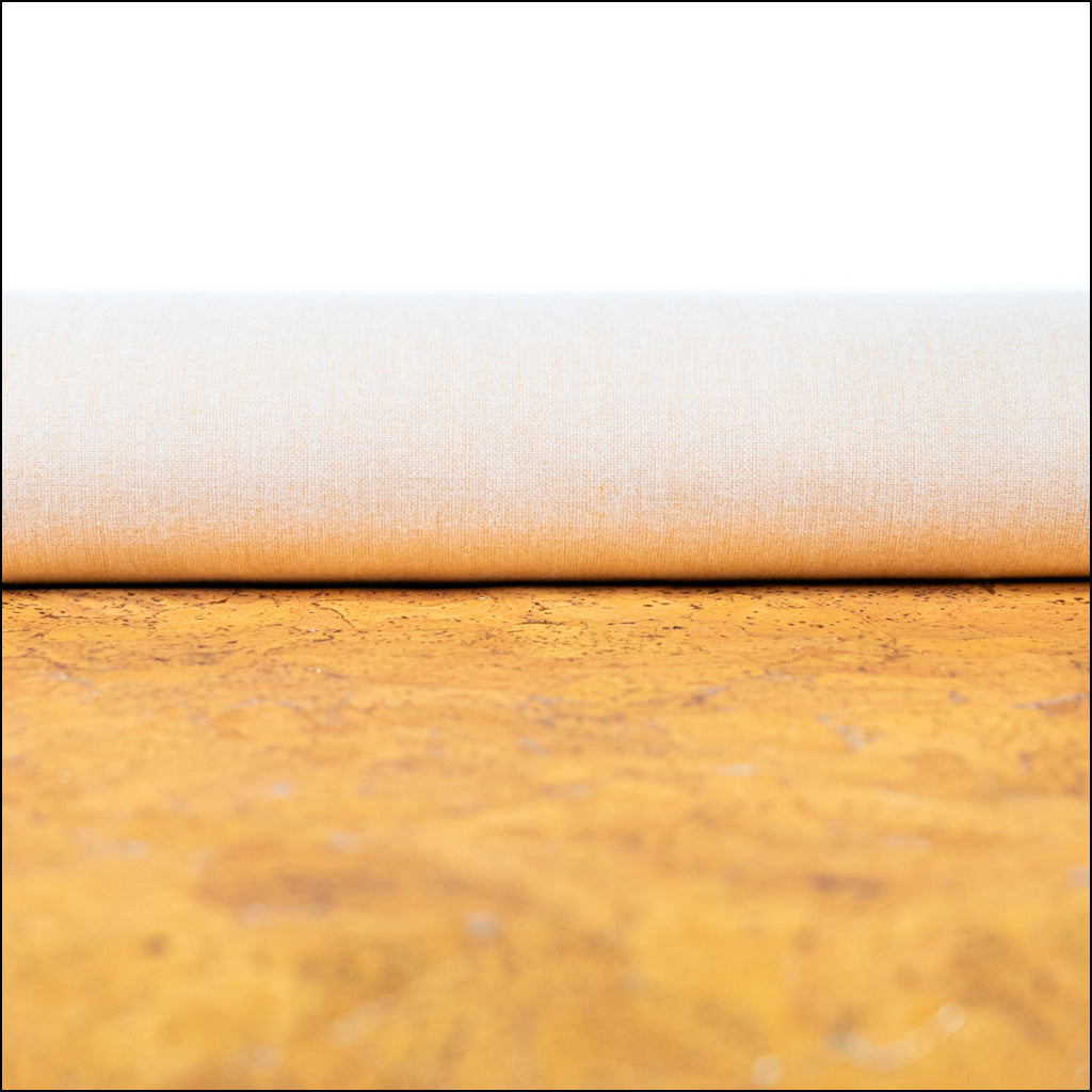 Golden Yellow Cork Fabric With Metallic Details - 0.9Mm Thickness Cof-581 Cork Fabric