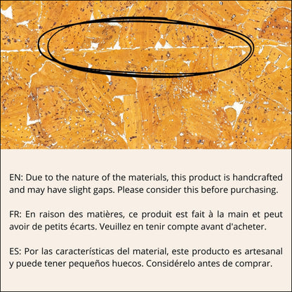 Golden Yellow Cork Fabric With Metallic Details - 0.9Mm Thickness Cof-581 Cork Fabric
