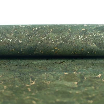Green And Gold Verdant Terrain Cork Fabric Cof-494 Cork Fabric