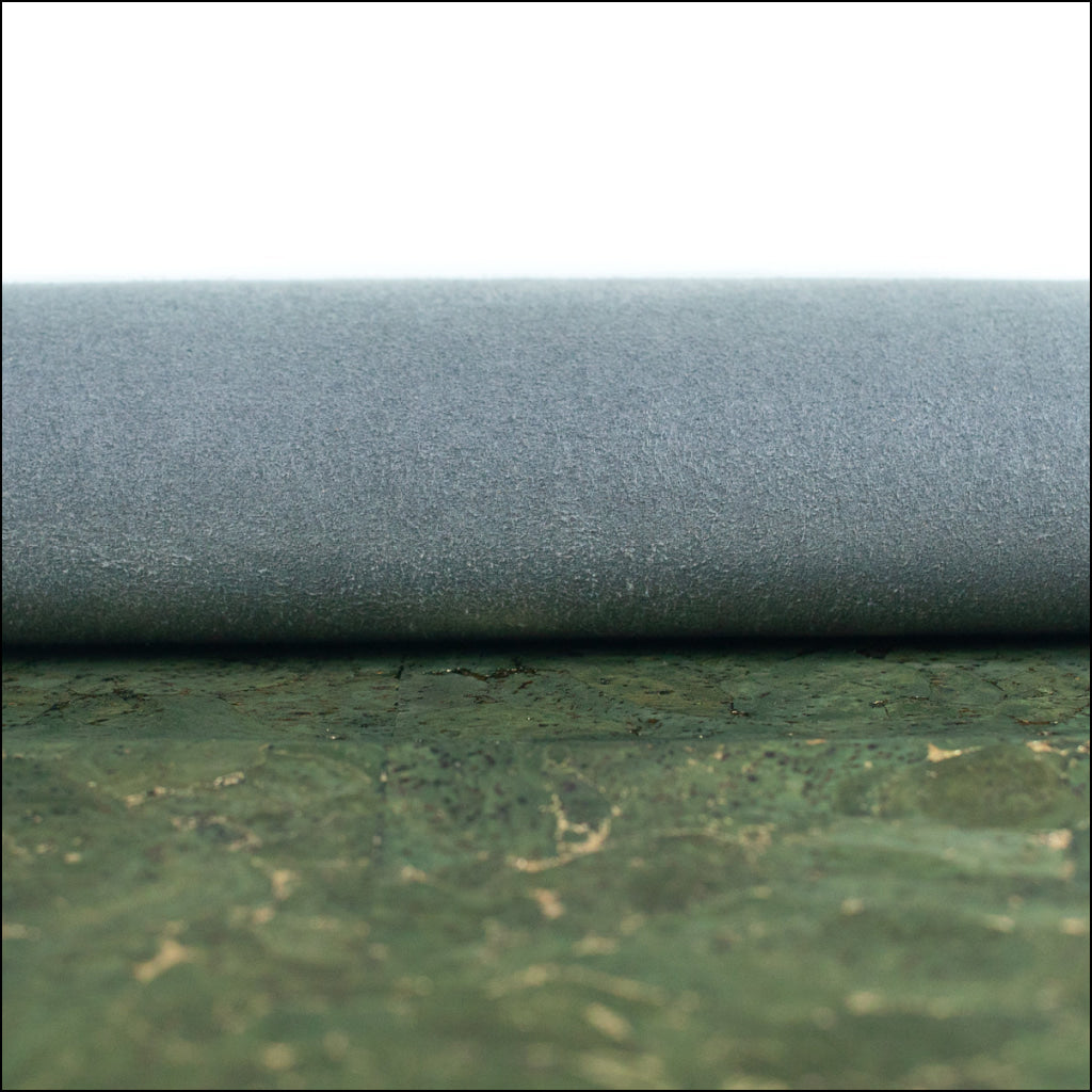 Green And Gold Verdant Terrain Cork Fabric Cof-494 Cork Fabric