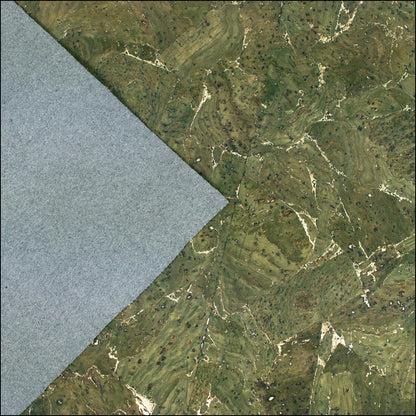 Green And Gold Verdant Terrain Cork Fabric Cof-494 Cork Fabric