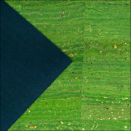 Green Cork Fabric with Gold Flecks COF-647 cork fabric