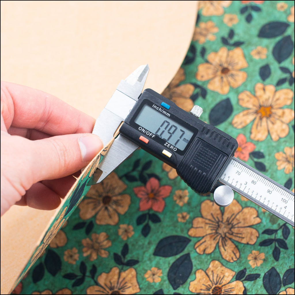 Green Flowers Pattern Cork Fabric Cof-335-B Cork Fabric