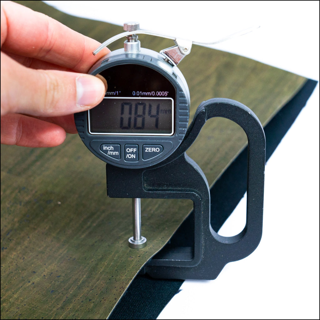 Green Solid Color Cork Fabric With Black Backing 0.84Mm Thickness Cof-536-B Cork Fabric