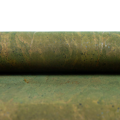 Green Solid Color Cork Fabric With Black Backing 0.88Mm Thickness Cof-536-D Cork Fabric