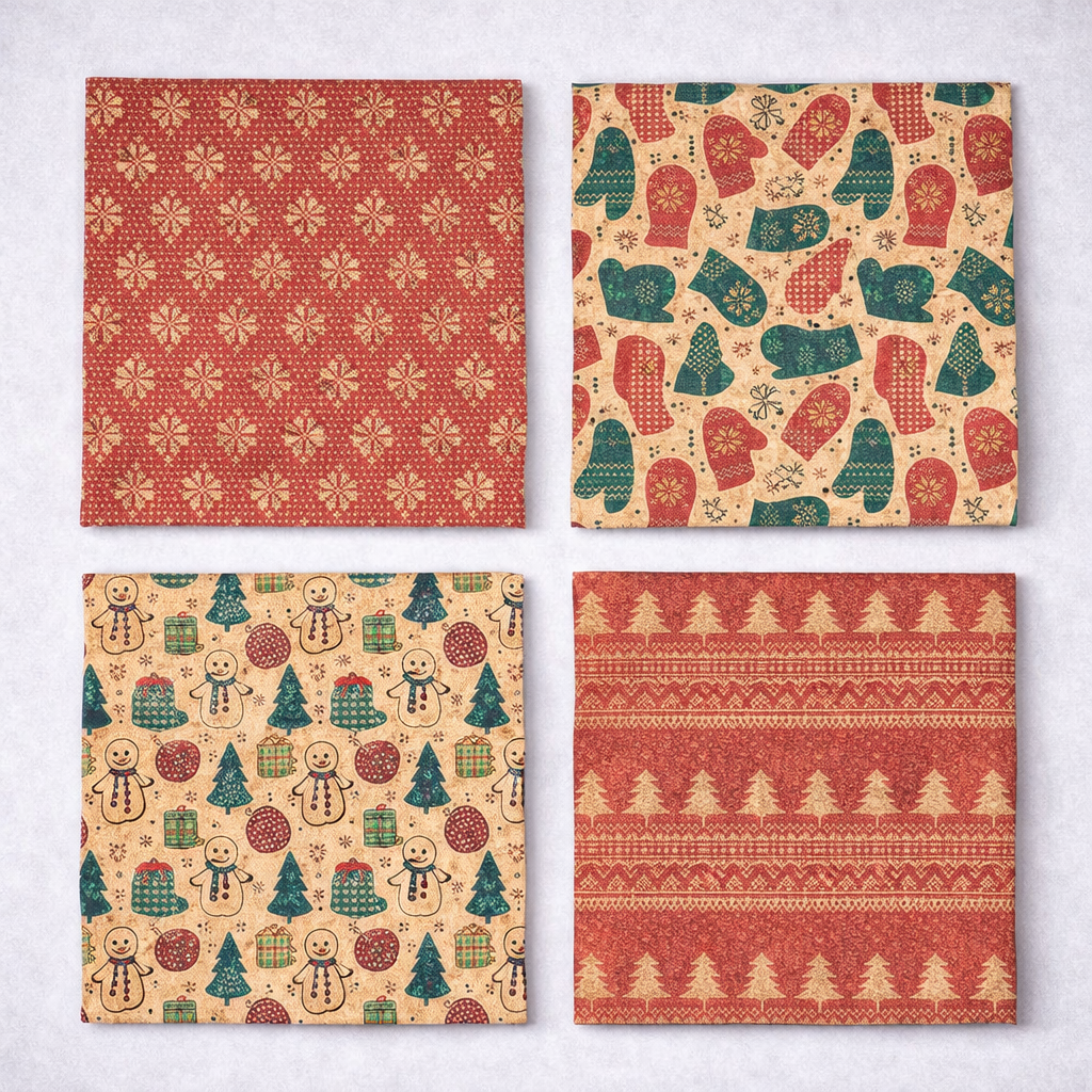 Natural Cork Merry Christmas Pillow Covers, 37x38 cm Holiday Cushion Covers（2units）L-1084