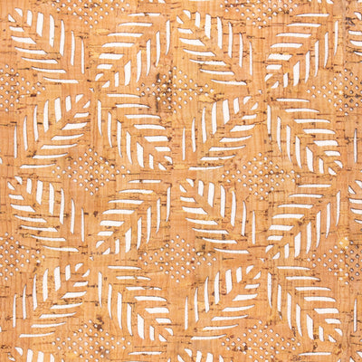 Laser-Cut Cork Fabric With Leaf Motif Design - 1.2Mm Thickness Cof-416 Cork Fabric