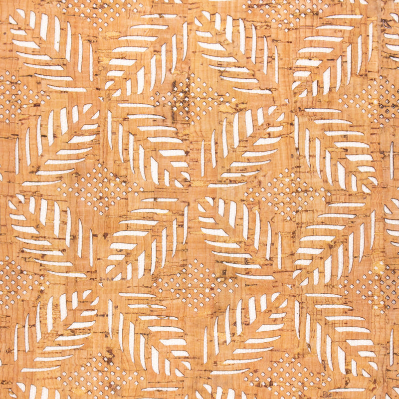 Laser-Cut Cork Fabric With Leaf Motif Design - 1.2Mm Thickness Cof-416 Cork Fabric