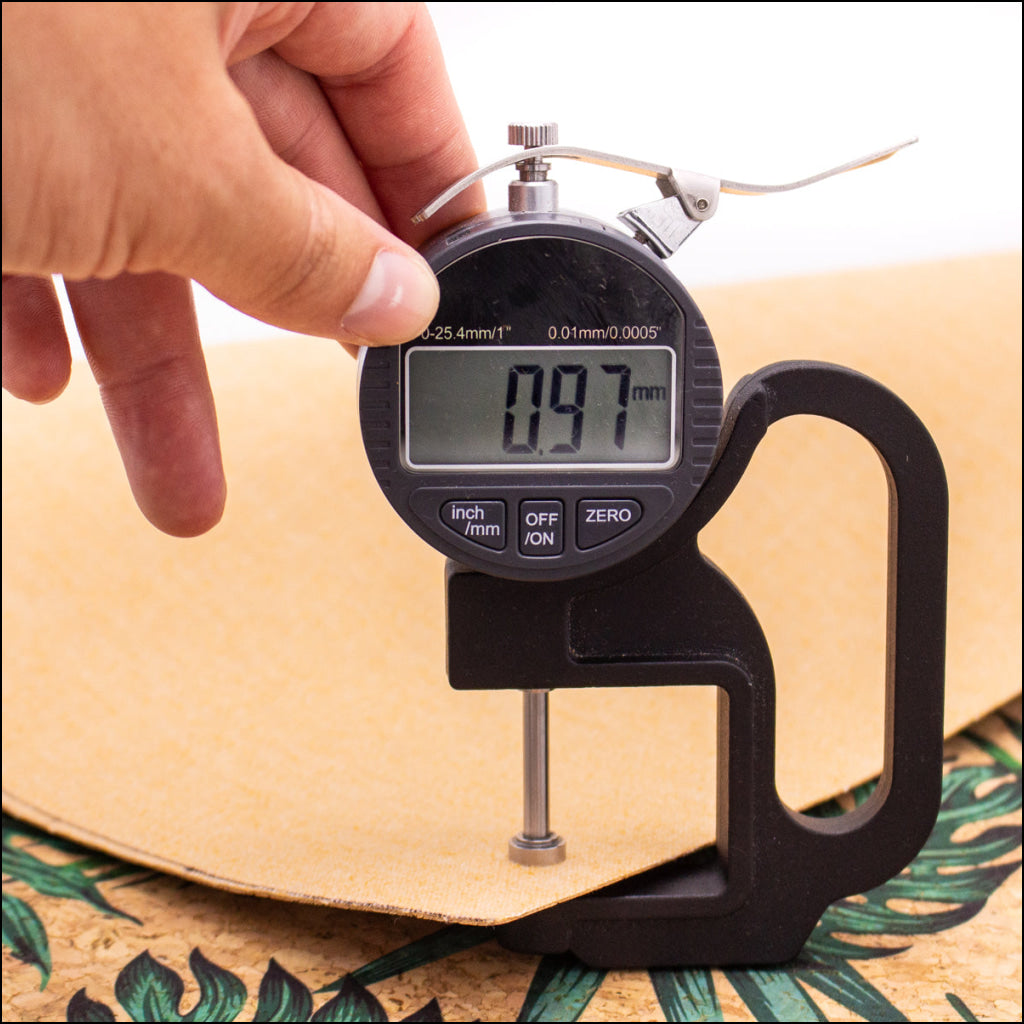 Leaves Flower Pattern Cork Leather Fabric Cof-396