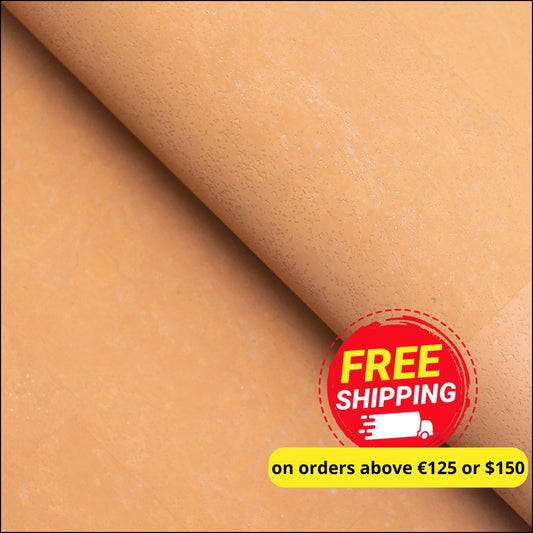 Lemonade color cork textile sheet Portuguese cork fabric COF-442 cork fabric