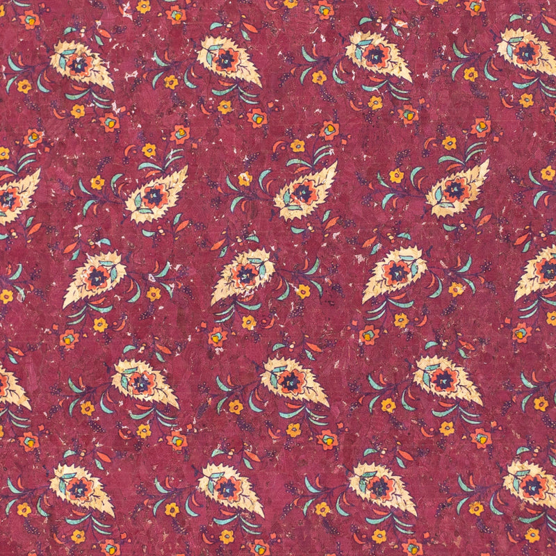 Luxe Floral Cork Fabric-Cof-341-A Cork Fabric