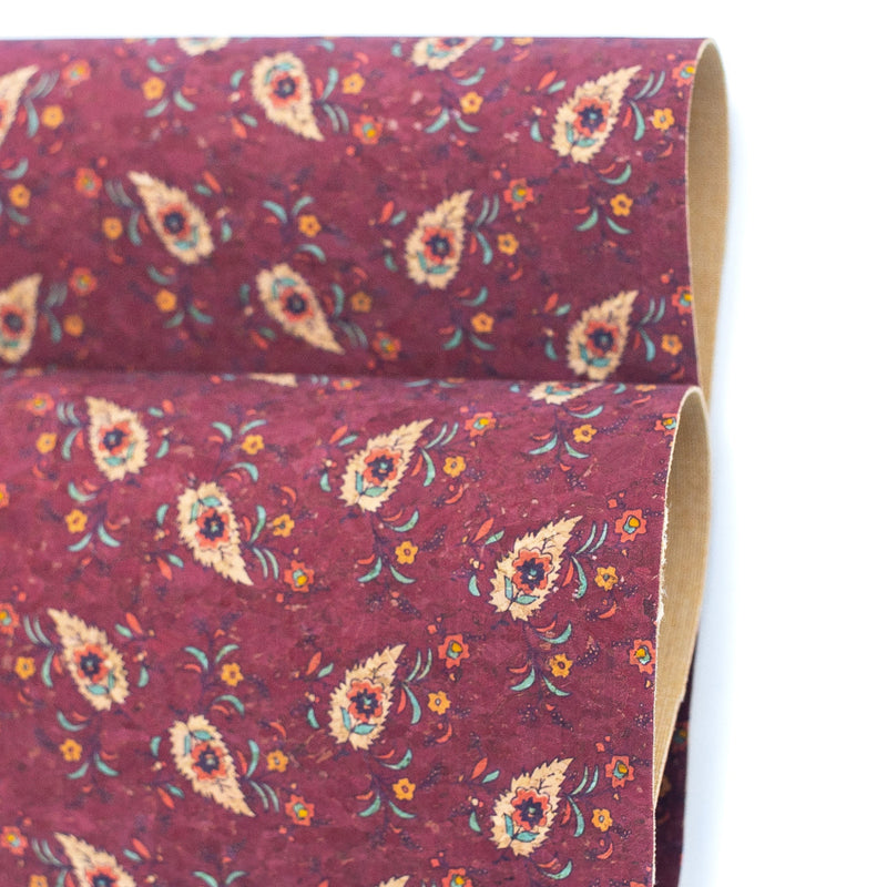 Luxe Floral Cork Fabric-Cof-341-A Cork Fabric