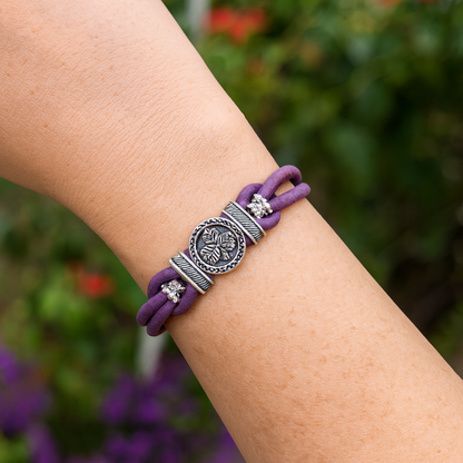 Natural Cork and a vintage clover Accessories Handmade Women's cork Bracelet BR-495-MIX-5