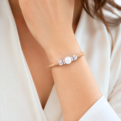 10 units Natural With Pearl Beads Women Bracelet BR-533-10