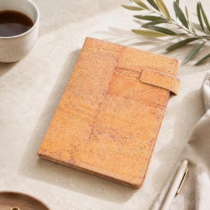 Natural Cork Notebook with Card Slots & Magnetic Closure – Vegan Journal L-1200