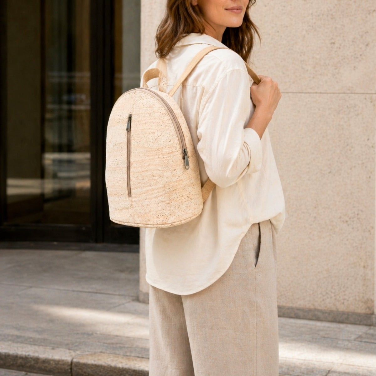 Natural Cork Backpack — Lightweight, Vegan & Eco-Friendly BAGP-383
