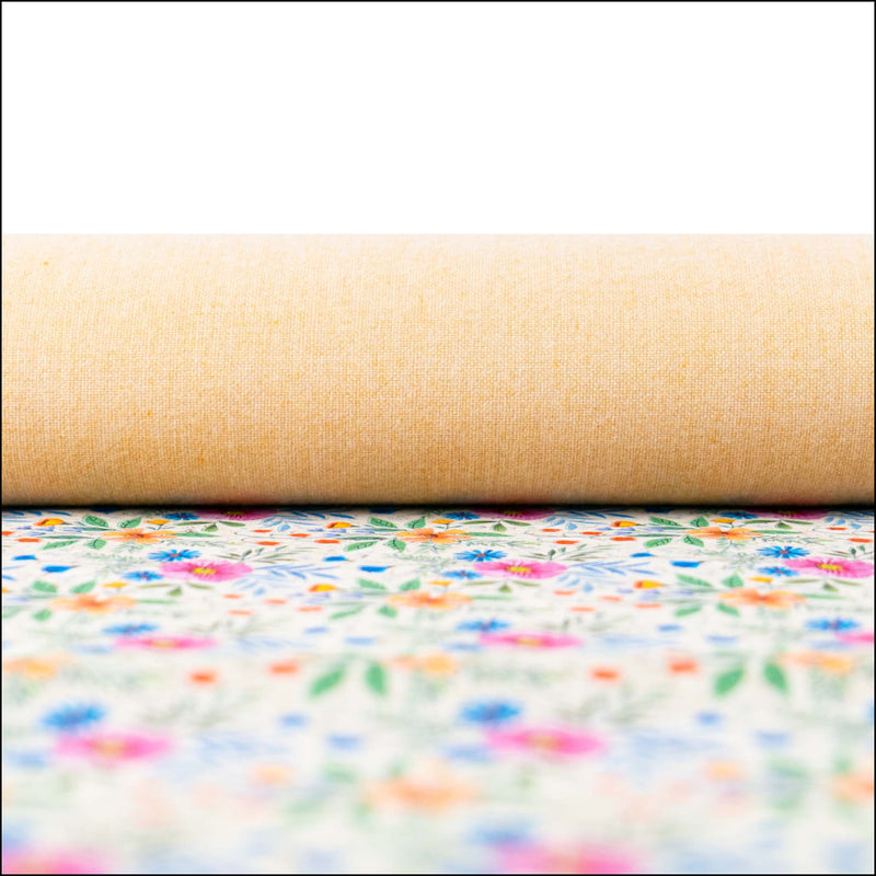 Multicolor Floral Cork Fabric COF-632 cork fabric