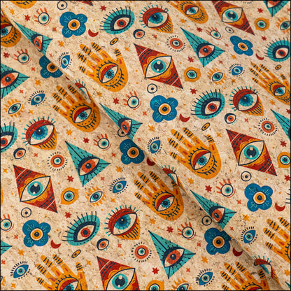 Mystic Eye Cork Fabric COF-658 cork fabric