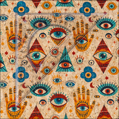 Mystic Eye Cork Fabric COF-658 cork fabric