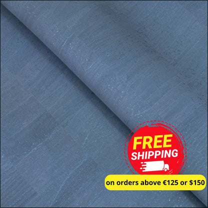 Natural Blue Cork Fabric - 0.85Mm Thickness Cof-587 Cork Fabric