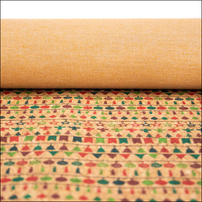 Natural Cork Christmas Fabric Collection Pattern Cof-326 Fabric